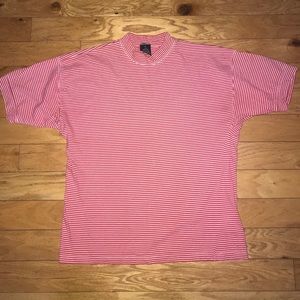 Generra striped mock neck tee